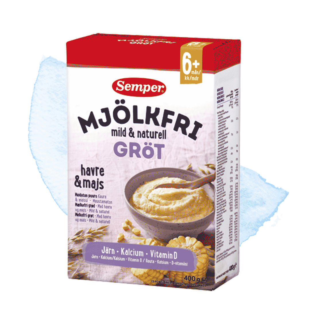 Mjölkfri gröt med havre och majs 6m