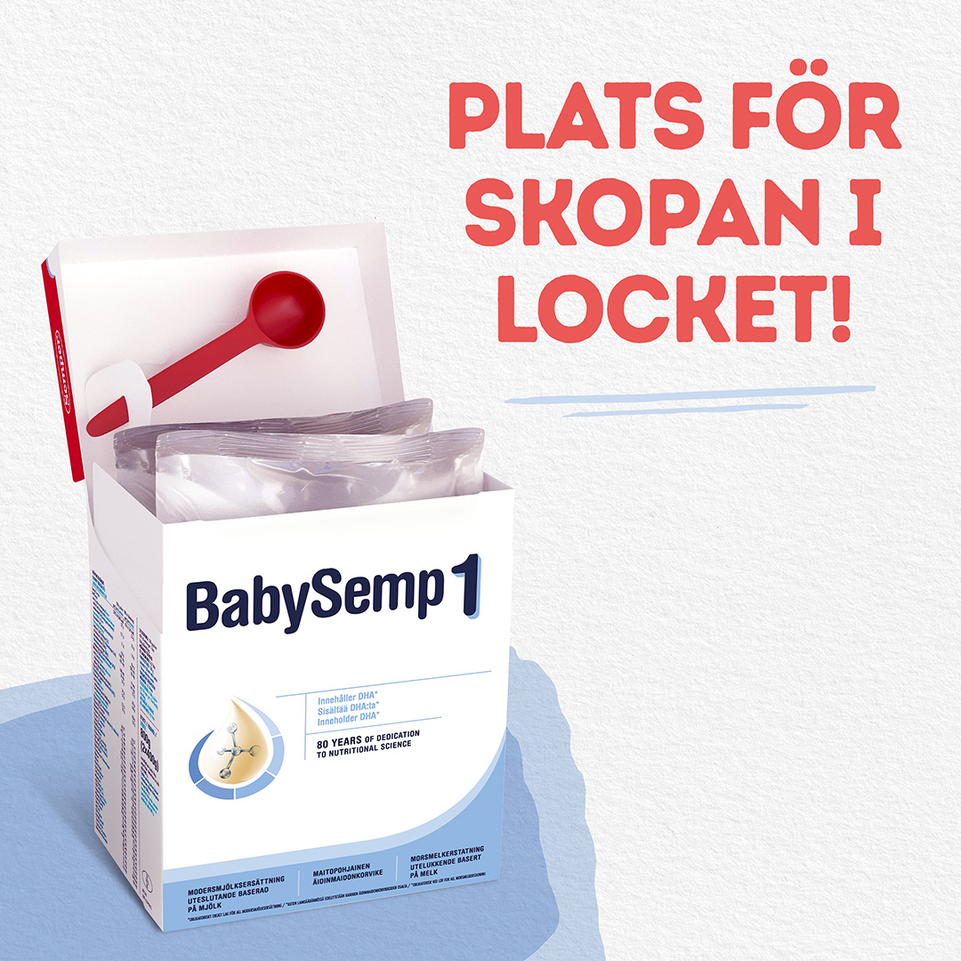 Plats för skopan i locket